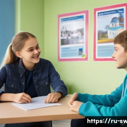 학교사회복지사 이론과 실무 통합하기 - A compassionate school social worker engaging in a supportive one-on-one conversation with a teenage...